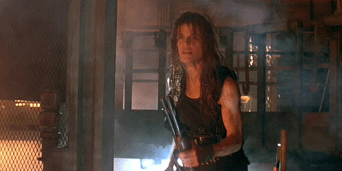 Sarah Connor (Linda Hamilton) in "Terminator 2: Judgment Day"
