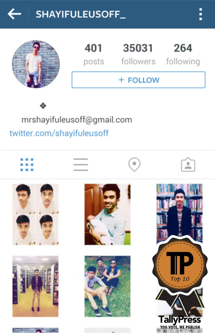 malaysian male instagramers