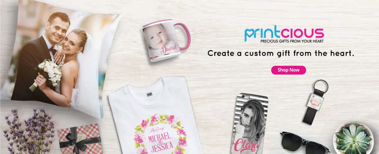 With Printcious, you can customize your gifts with their online design tool...