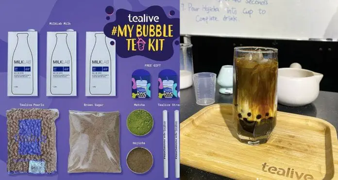 tealive diy bubble tea kit boba