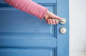 Holding a door handle