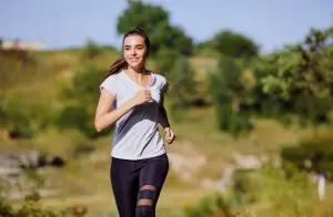Jogging outdoors