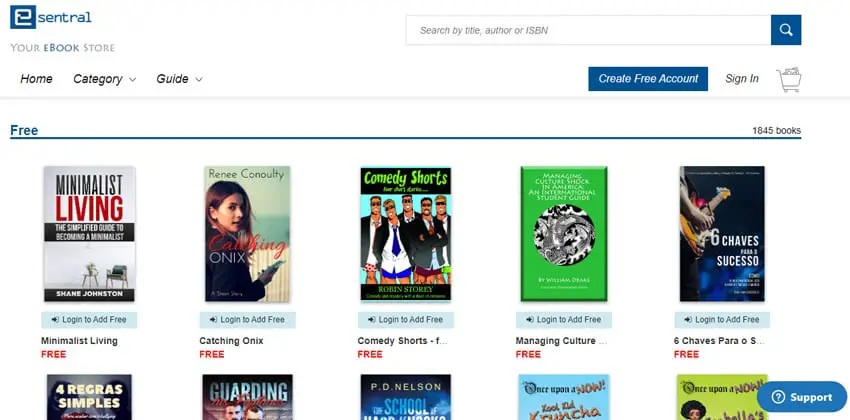Read free books online on E-Sentral Ebook Portal