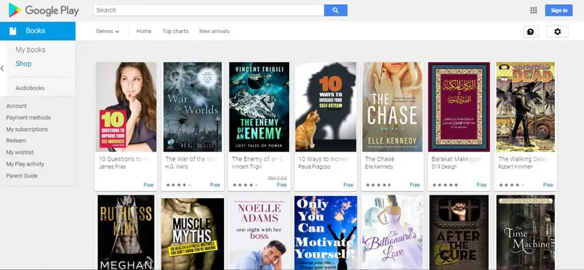Read free books online on Google Ebookstore