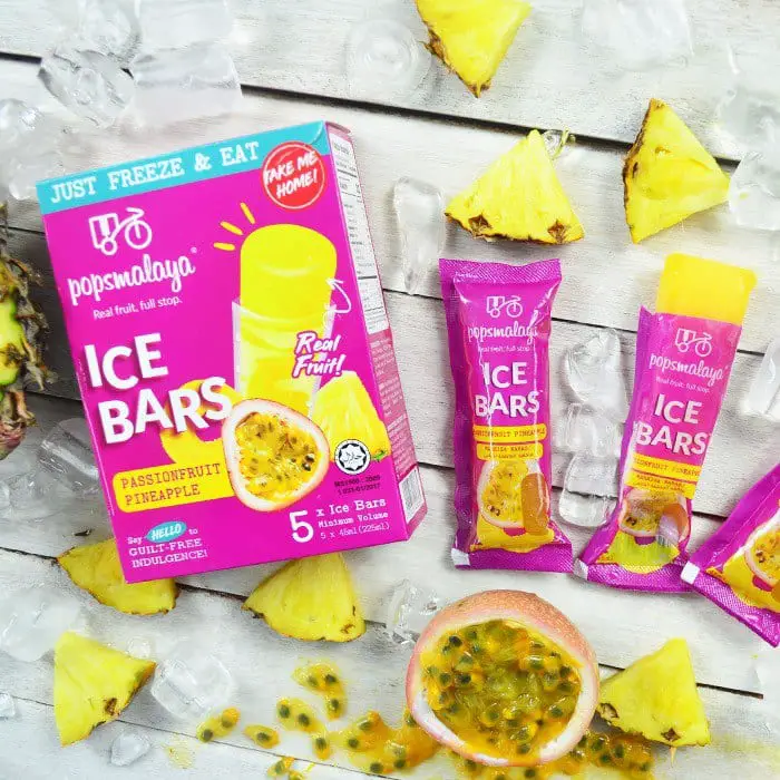 Pops Malaya's Passionfruit Pineapple Ice Bars