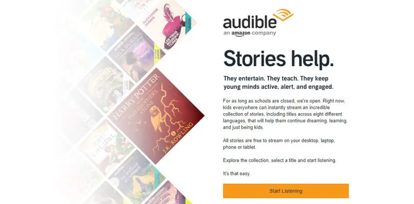 Listen free audiobooks online on Stories.Audible