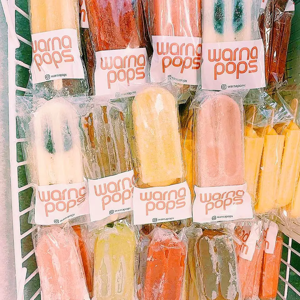 Warna Pops' range of all-natural popsicles.