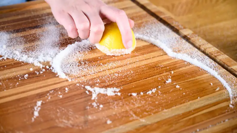 Cleaning Tip #2: Remove The Stain With Lemon & Salt Rub