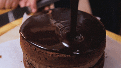 Making chocolate cake