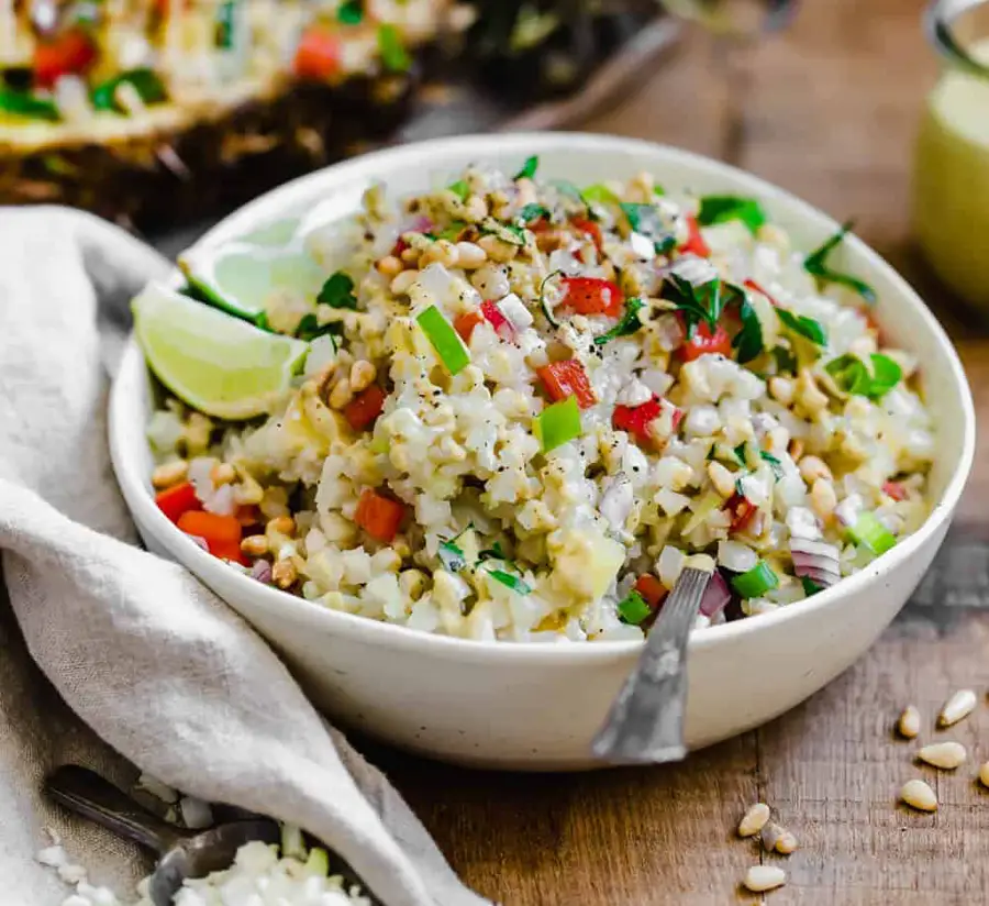 Cauliflower Rice Recipe #2: Thai Cauliflower Rice Salad