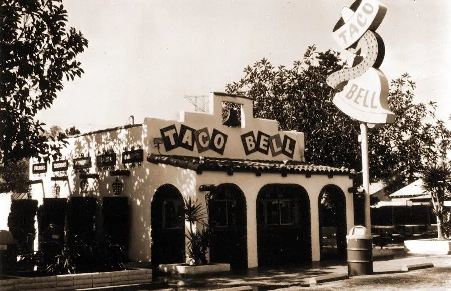 The first Taco Bell outlet in Downey, California in 1962