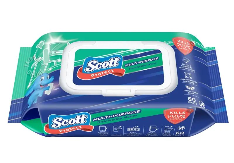 Scott Protect Multi-Purpose Disinfecting Wipes