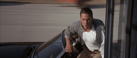 Keanu Reeves plays LAPD SWAT officer Jack Traven in "Speed" (1994)