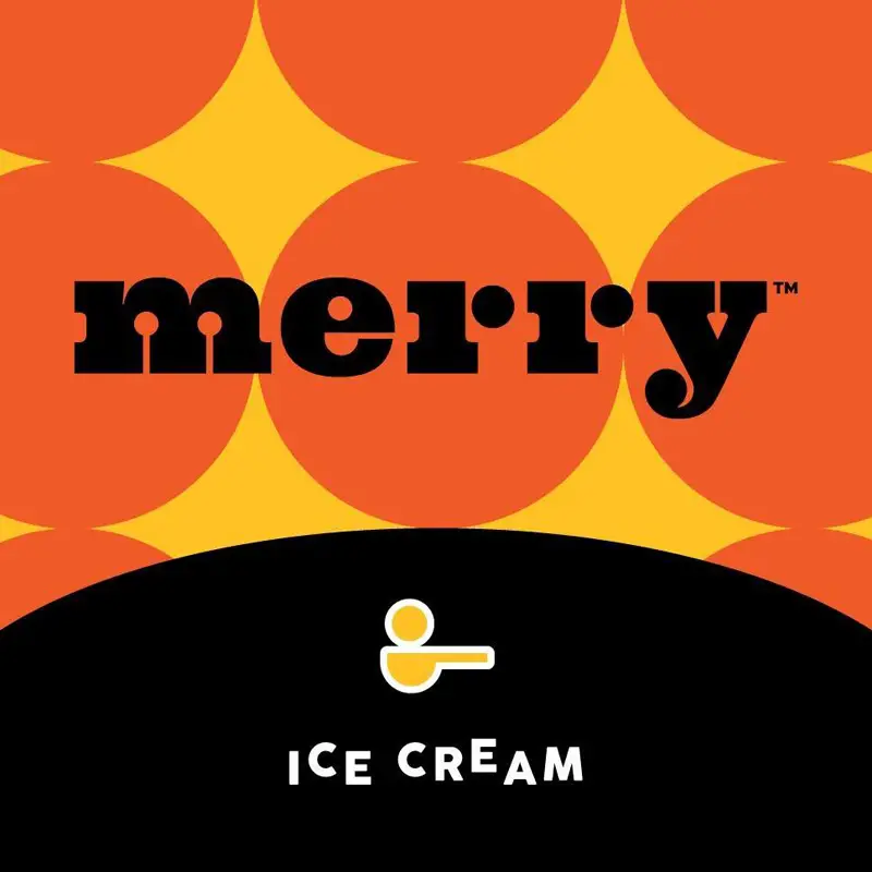 The logo for Merry Ice Cream