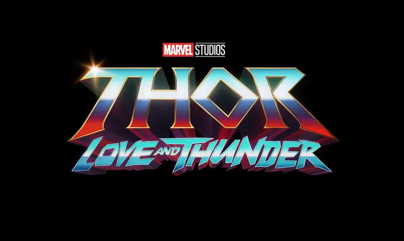 The title logo of "Thor: Love and Thunder"
