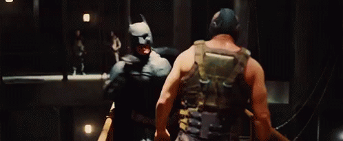Batman vs Bane in "The Dark Knight Rise" (2012)