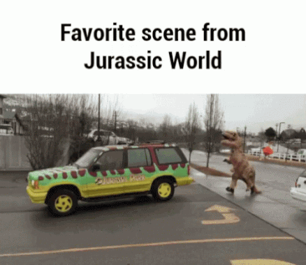 A deleted scene from "Jurassic World"?