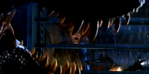 A memorable T-Rex scene in "The Lost World: Jurassic Park" (1997)
