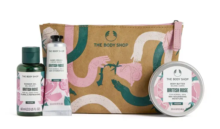 The Body Shop Lather & Slather British Rose Gift Bag